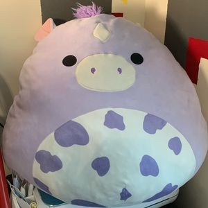 Jumbo Squishmallow, 24” Meadow Kellytoy, Stuffed Purple Horse Plush